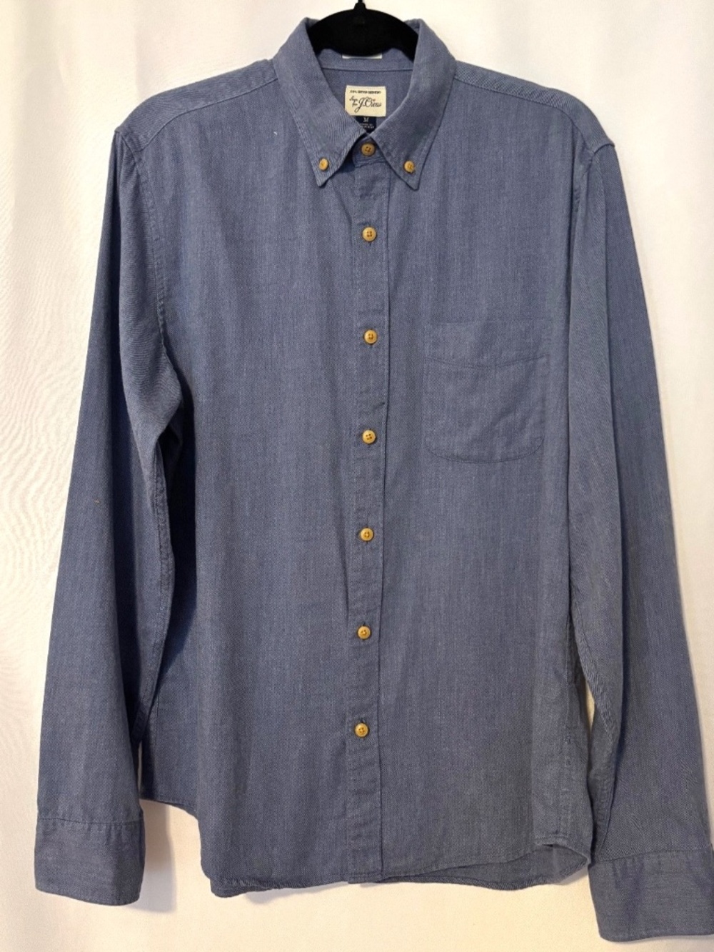 J.Crew Men's Chambray Button Down Shirt Light Wash Denim Size: M Slim Fit